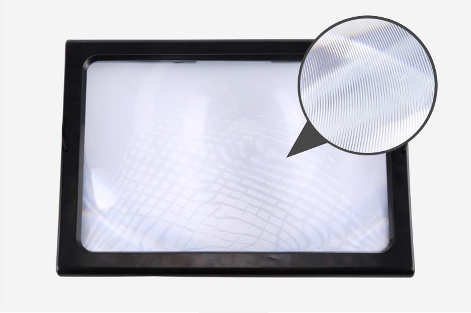 Lente d'ingrandimento completa 3X, A4, rettangolare, vivavoce, rettangolare, pieghevole, con lente d'ingrandimento a LED a 4 luci, aiuto per la lettura di libri con piccole stampe