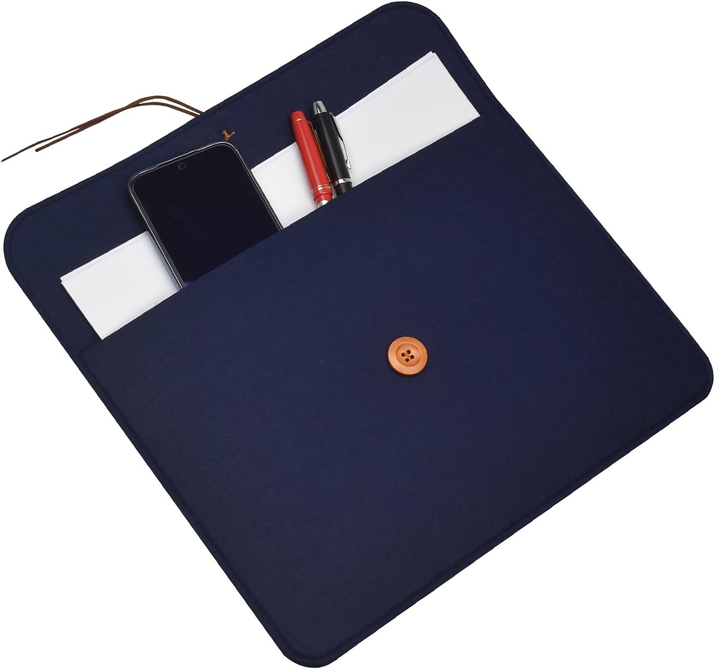 A4 Document Holder Felt File Folder Paper Portfolio Case Letter Envelope Folders with String Tie Closure (2, Blue&Bicolor) image 5