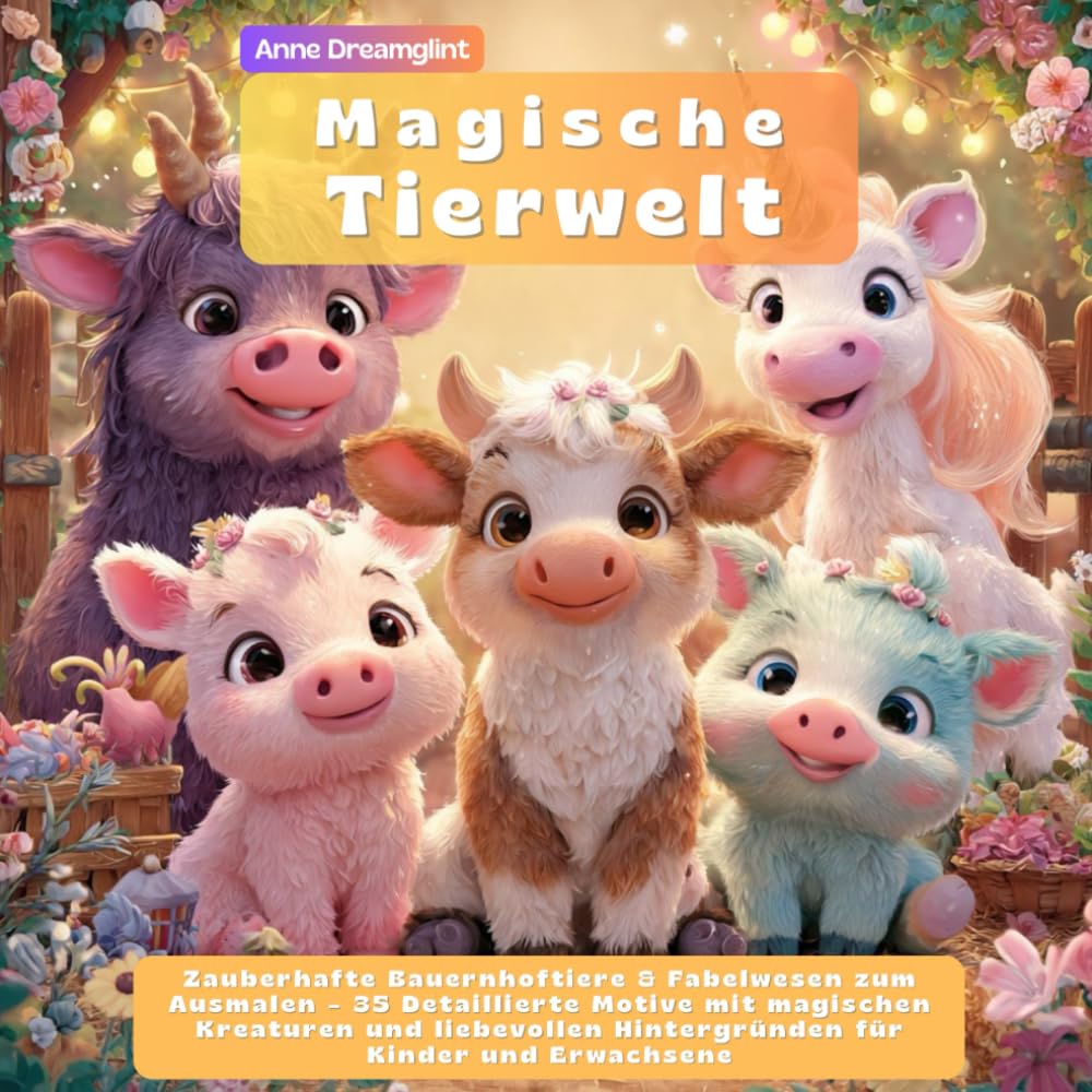 Magische Tierwelt - Zauberhafte Bauernhoftiere & Fabelwesen zum Ausmalen: 35 Detaillierte Motive mit magischen Kreaturen und liebevollen Hintergründen ... voller Magie, Abenteuer & mythischer Motive)