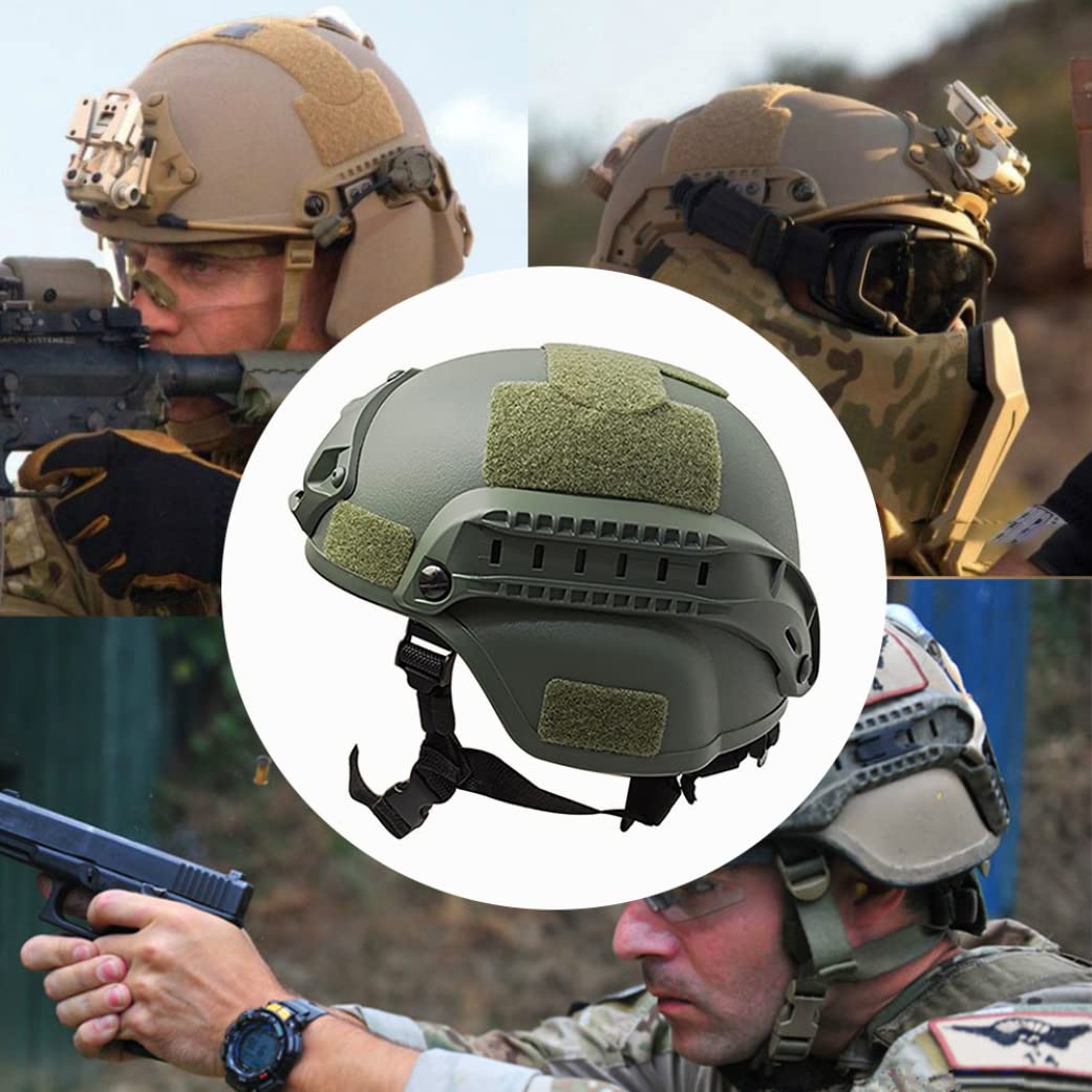 Casque Rapide, Casque Airsoft rembourré de Taille Libre de 56 cm à 60 cm, Protection Universelle pour Rail latéral réglable Paintball NVG pour la Chasse
