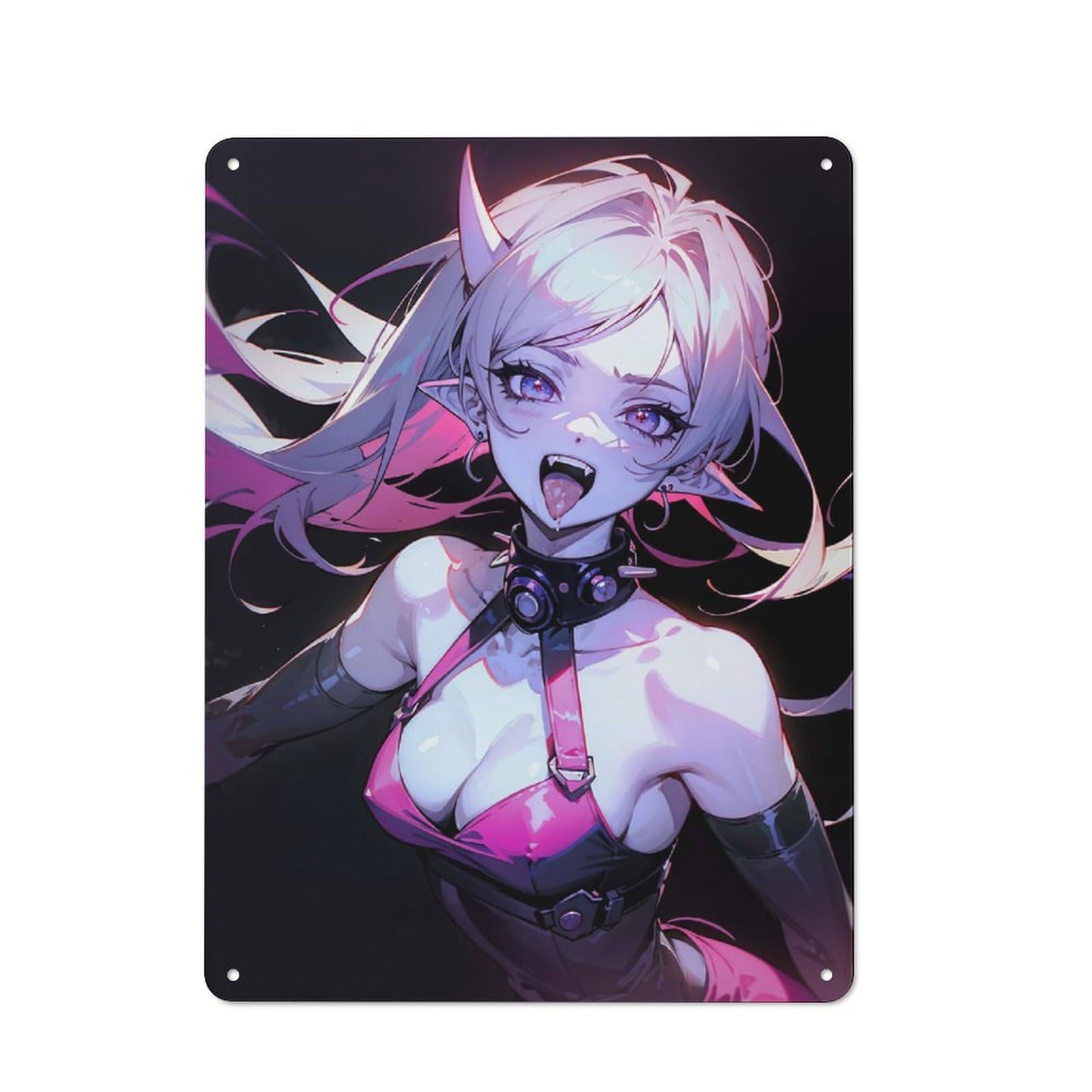 Junmoney Style-1 Metal Wall Sign 40X30cm Featuring Mad Vampire Mircalla For Workshop Wall, For Room Styling Across Workshops And Hobby Rooms
