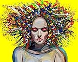 CloudShang Graffiti Arte Novela Abstracto Mujer Poster Feminismo Pintura Africano Mujer Pared Arte Impresiones Chica Regalo Mujer Dormitorio Pared Poster Feminismo H24128