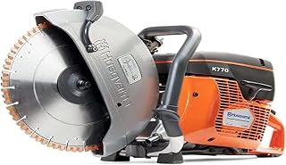 Husqvarna K 770 Gasoline Power Cutter Grinder - 5HP, 14" Blade, 5" Depth for Road Work & Concrete Cutting