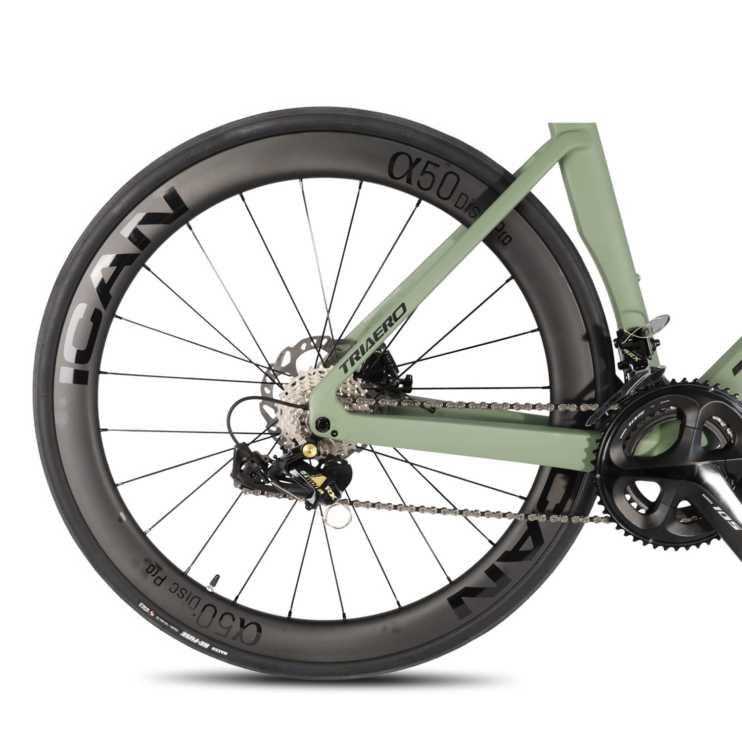 ICAN A9+FL52MAX+機械式105カーボンエアロ ロードバイク 完成車 ICAN