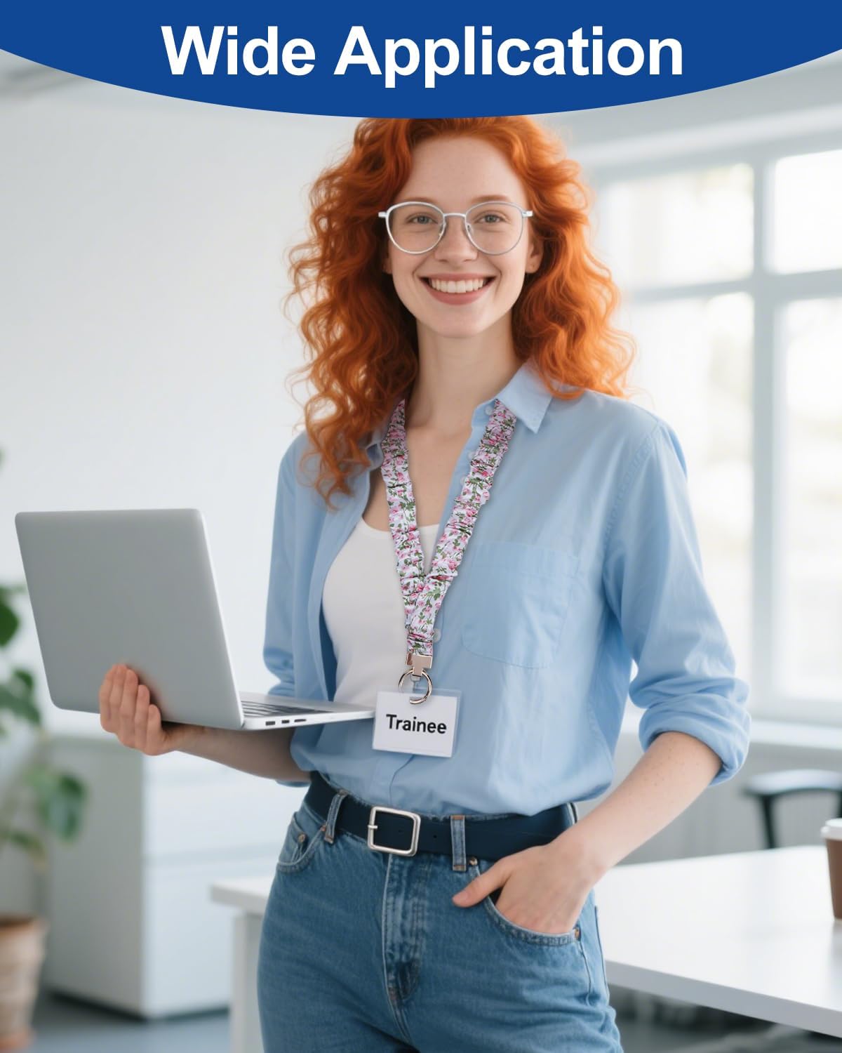 eZAKKA Stretchy Scrunchie Teacher Lanyard for ID Badges, Cute Retractable Scrunchie Lanyard for Teacher Nurses Cruise Keys - Image 5