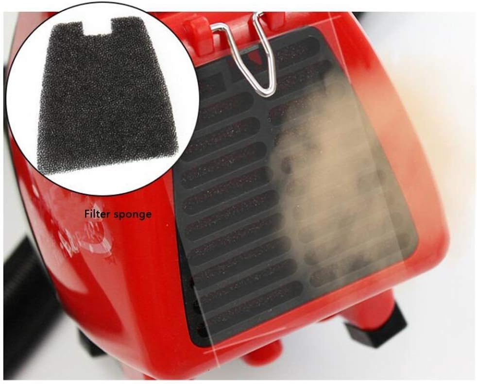 2500W High Velocity Hairdryer A Powerful But Quiet Dog Dryer with 5 Different Nozzles Professional Grooming Adjustable Wind Speed Temperature (Color : Red)