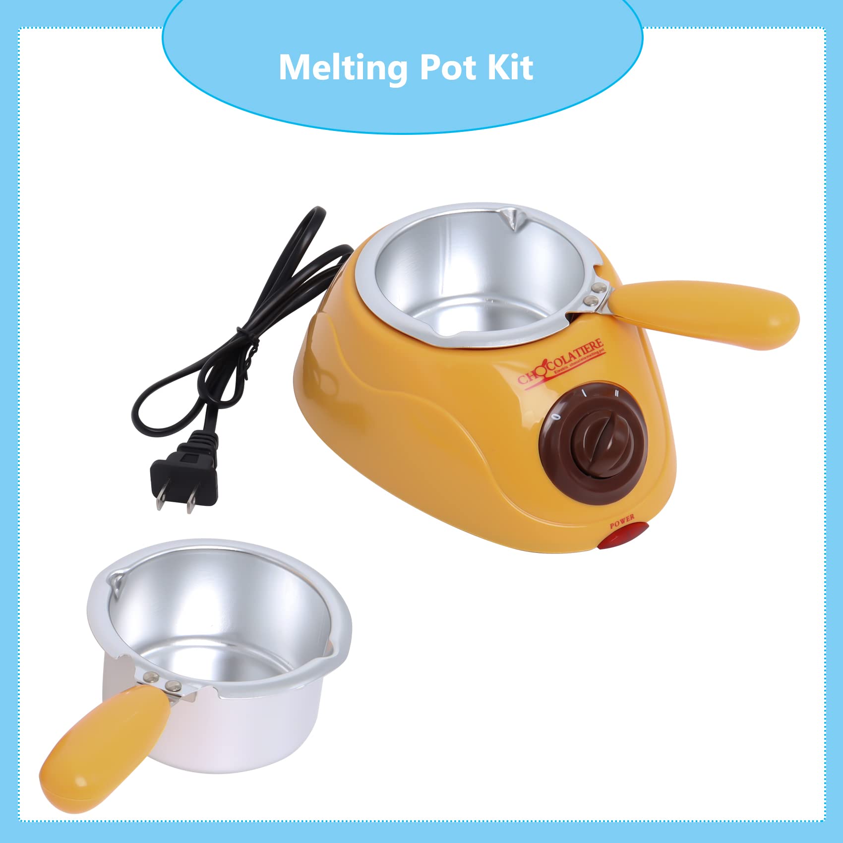 Amazon.com: Chocolate Melting Pot Kit Heating Machine Electric Chocolate  Tools Candy Chocolate Maker Electric Chocolatiere Melting Pot Candy  Chocolate Maker Baking Handmade DIY Gourmet Tools Yellow : Home & Kitchen