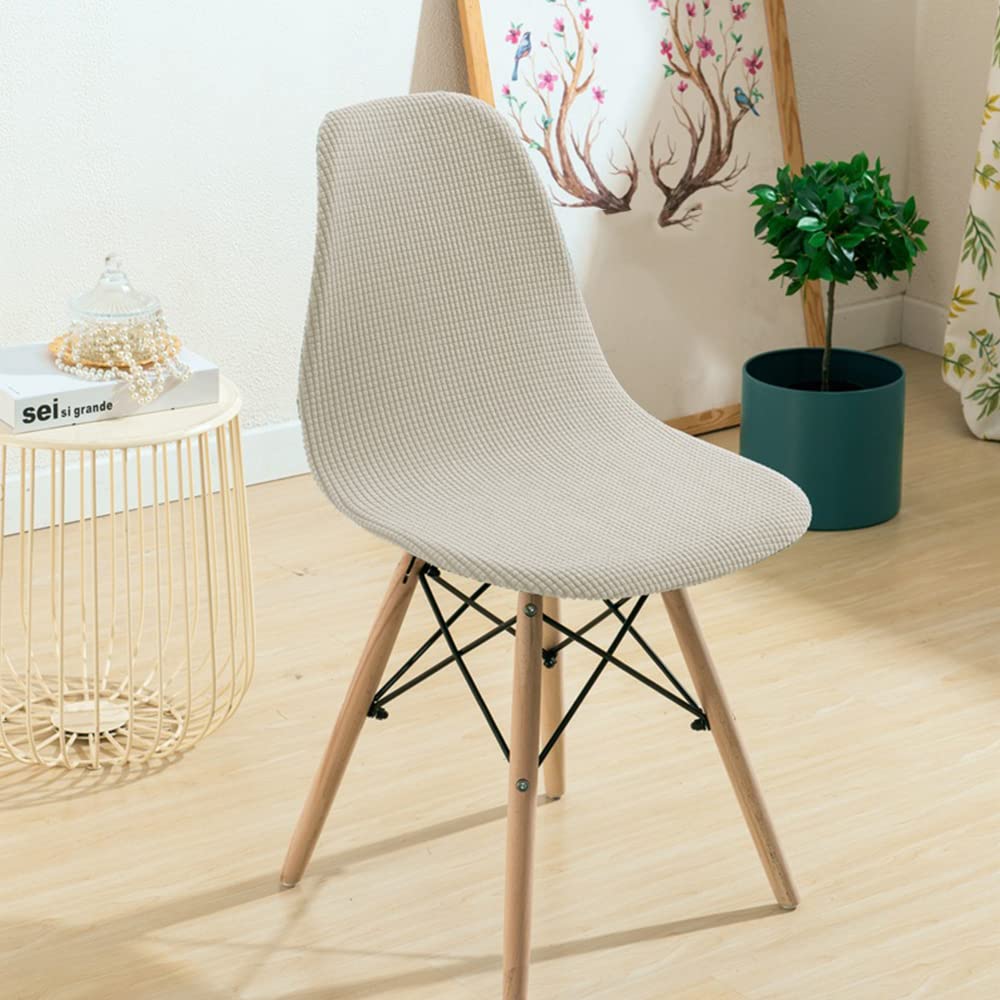 Bestenrose Waterproof Shell Dining Chair Cover Jacquard Elastic Armless Chair Cover Kitchen Banquet Detachable Washable Seat Cover (set of 4 - Image 3
