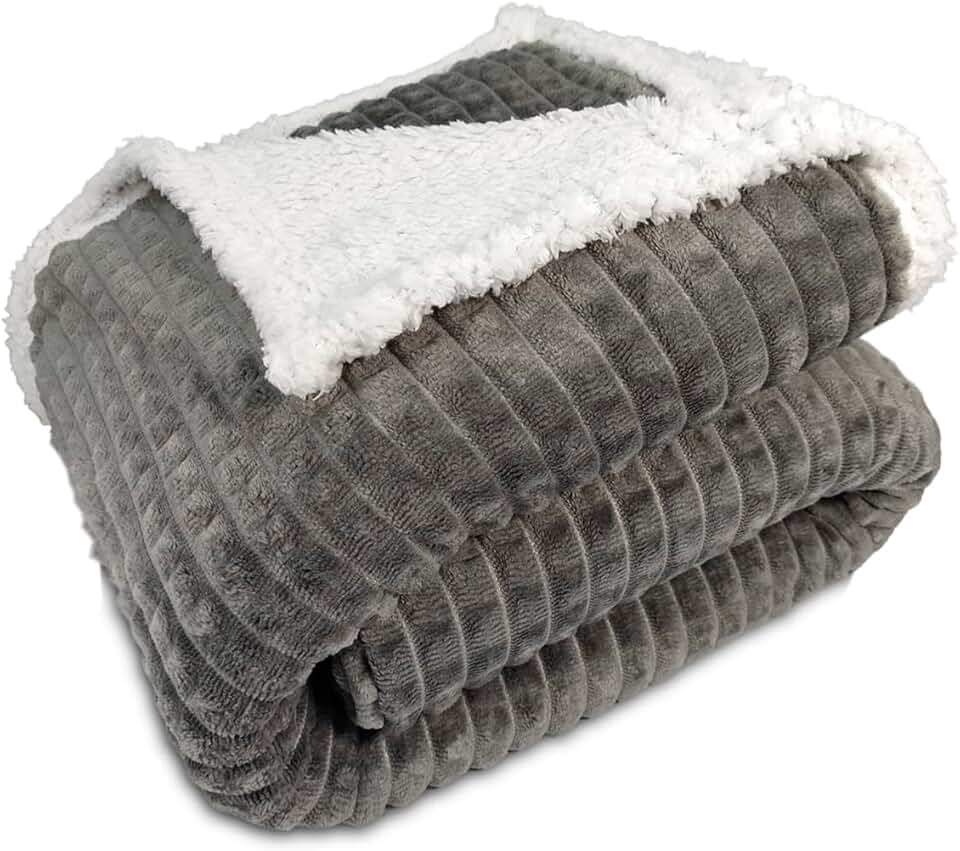 Cobertor Casal Dupla Face Corttex - Aveludado Sherpa Toque de Lã de Ovelha Carneiro - Manta Microfibra 1,80 x 2,20-100% Poliéster (Diamond Chumbo Cinza)