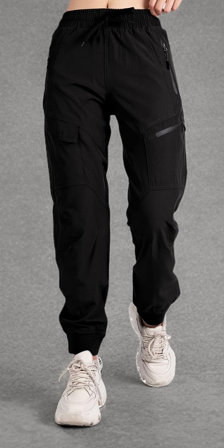 Women's Cargo Joggers Workout Pants Outdoor Lightweight Quick Dry Athletic Travel Hiking Pants - Image 8