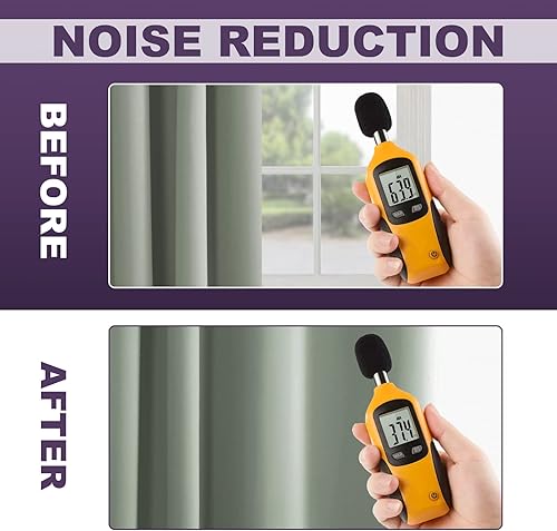 Miniatura 6 de MeilleMaison Paneles de cortina de ventana 100  opacas para dormitorio cortinas de bloqueo de luz completa con forro negro para sala de estar