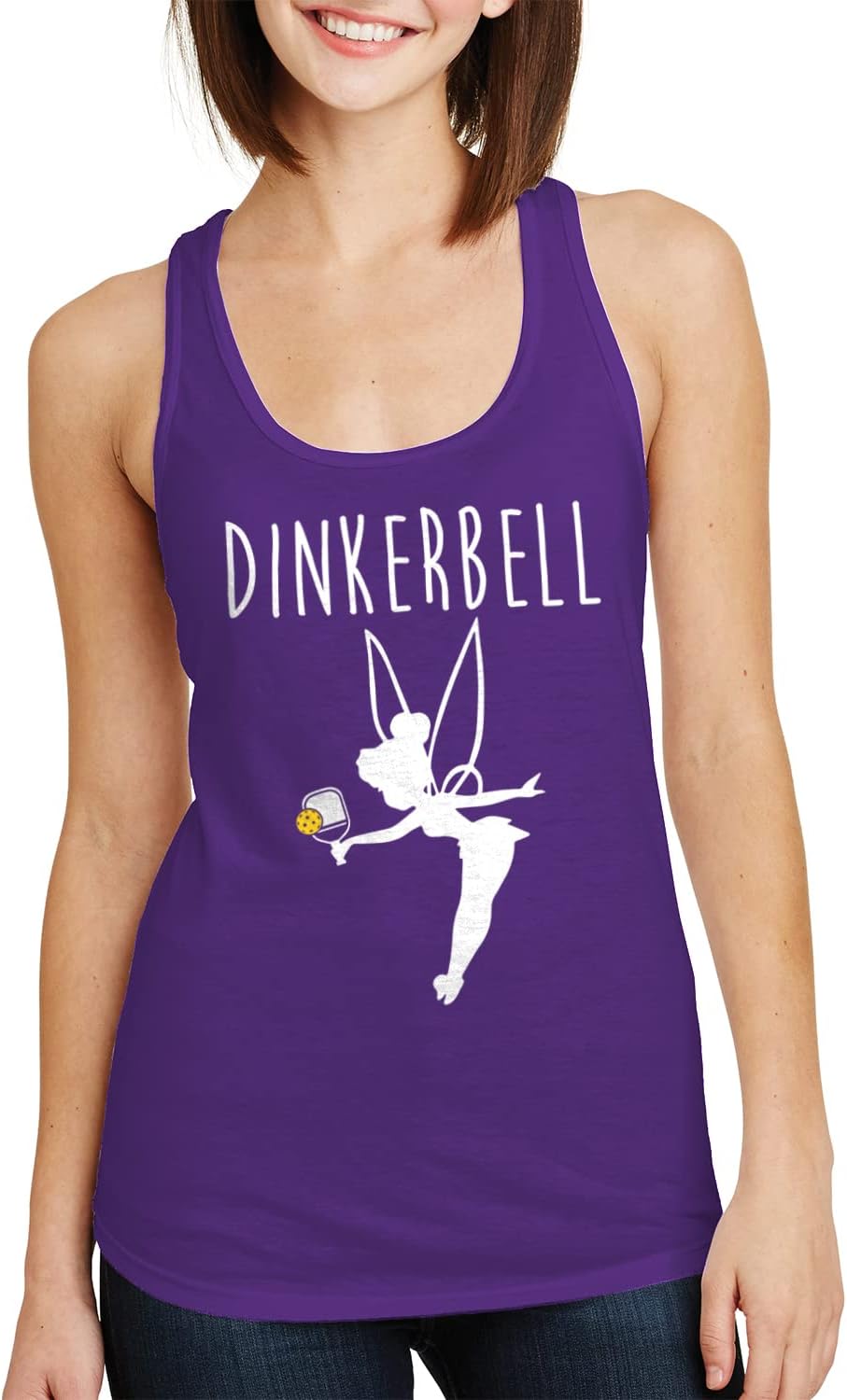 Threadrock Women's Dinkerbell Pickleball Racerback Tank Top