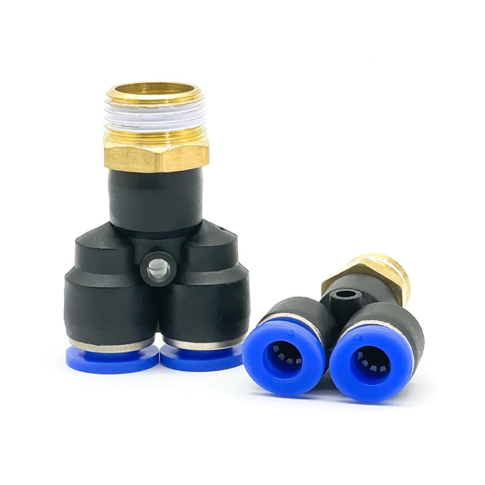 10PCS PX Pneumatische Armaturen Y-förmige T-stück 4-12mm Außendurchmesser Schlauch M5 1/8 "1/4" 3/8 "1/2" BSP Außengewinde T-stück Luftanschluss (Color : PX8-03 10PCS)
