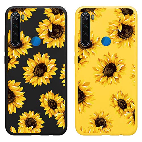 Yoedge Funda para Xiaomi Redmi Note 8 [2 Unidades], Silicona Mate Ultra Thin TPU Cubierta Transparente Movil Carcasa Antigolpes Delgado Protector...