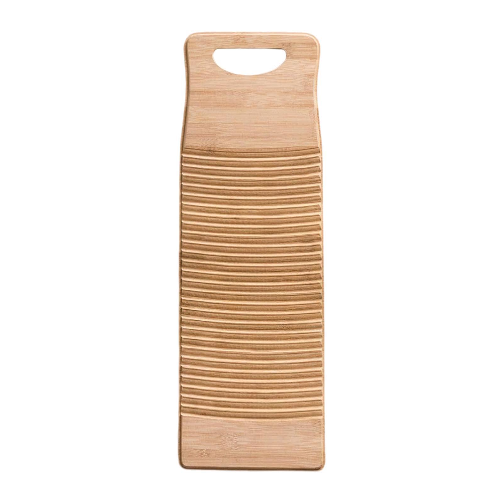 Tabla de Lavar de Bambú, Práctica Herramienta Multifuncional Antideslizante para Lavar Ropa, Camisas Y Prendas Infantiles, 60x18cm