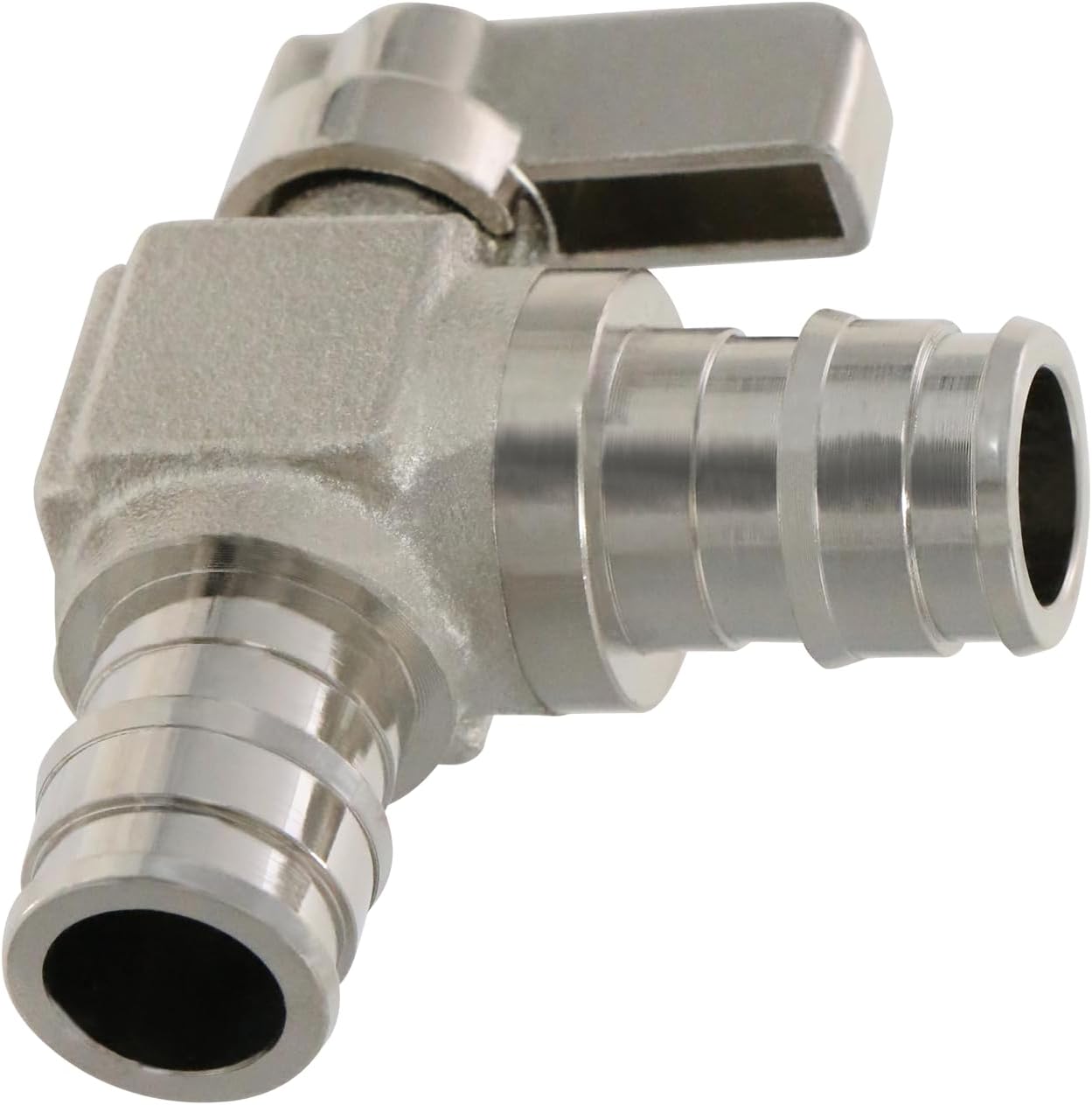 10 Pieces XFITTING Pex A Expansion F1960 1/2" Angle Valve, Pex A Angle Ball Valve, Full Port, Brass