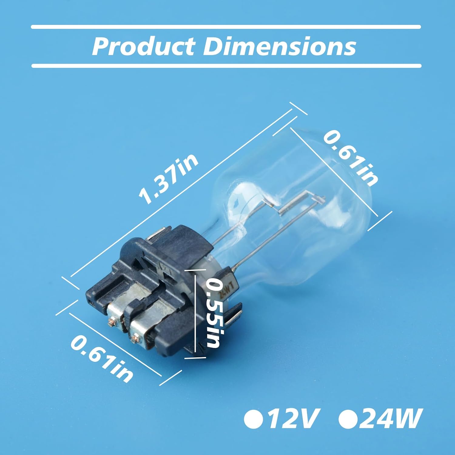 2Pcs PW24W 12182 Halogen Stop/Brake Light Bulb Compatible with Mini Cooper Clubman F54 F55 F56 F57 2014-2019, Replacement for HiPerVision Bulbs DRL Daytime Running Lamp or Turn Signal