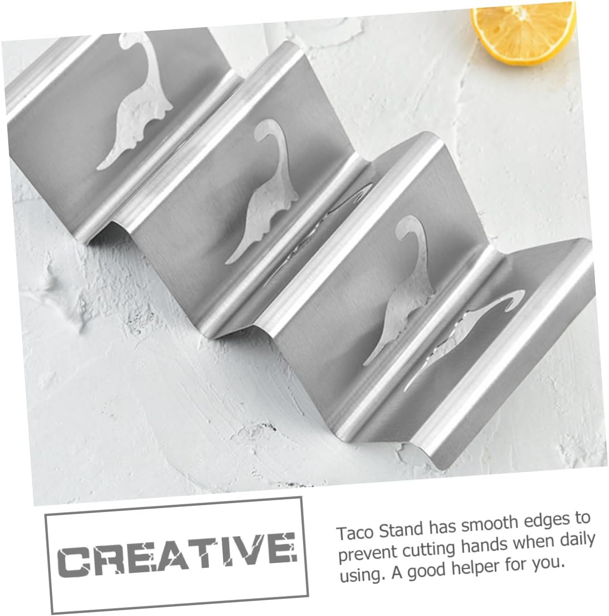 Stainless Steel Taco Holder Stand for Many Tacos, Silver