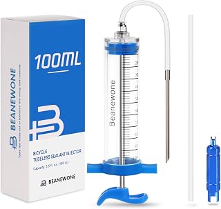 Tubeless Sealant Injector, 100ml Tire Sealant Injector for Stans No Tubes Sealant and Other Tubeless Tire Sealant, Comes with Valve Core Remover Tool