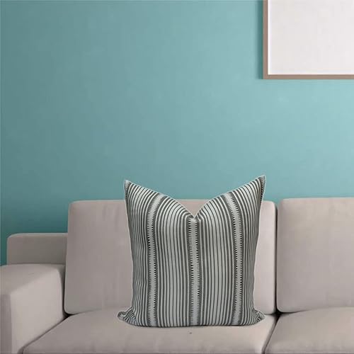 Miniatura 2 de ArogGeld Moncorvo - Funda de cojín gris pizarra a rayas grises, almohada decorativa de doble cara para decoración de casa de campo, para sala de
