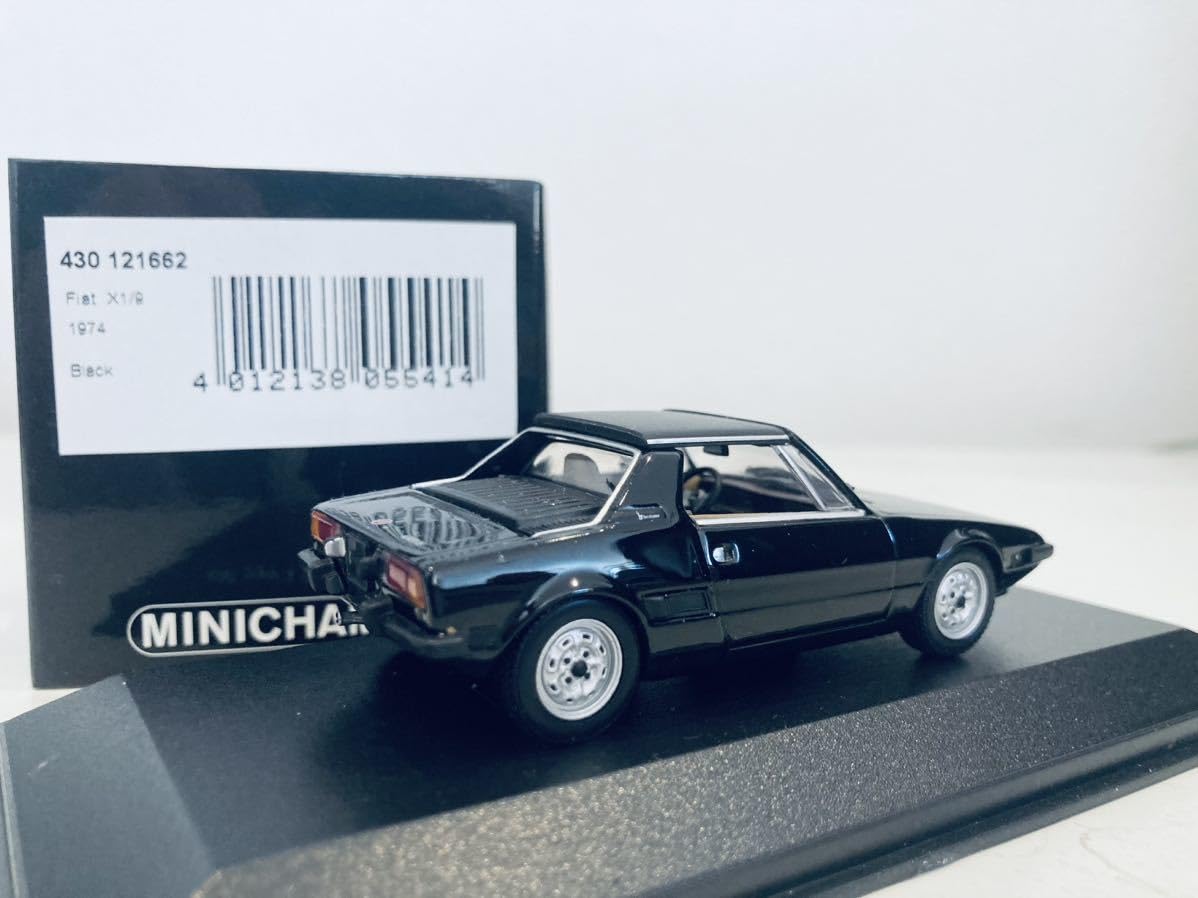 Amazon | 1/43 Minichamps FIATフィアット X1/9 1974 Black | ミニカー