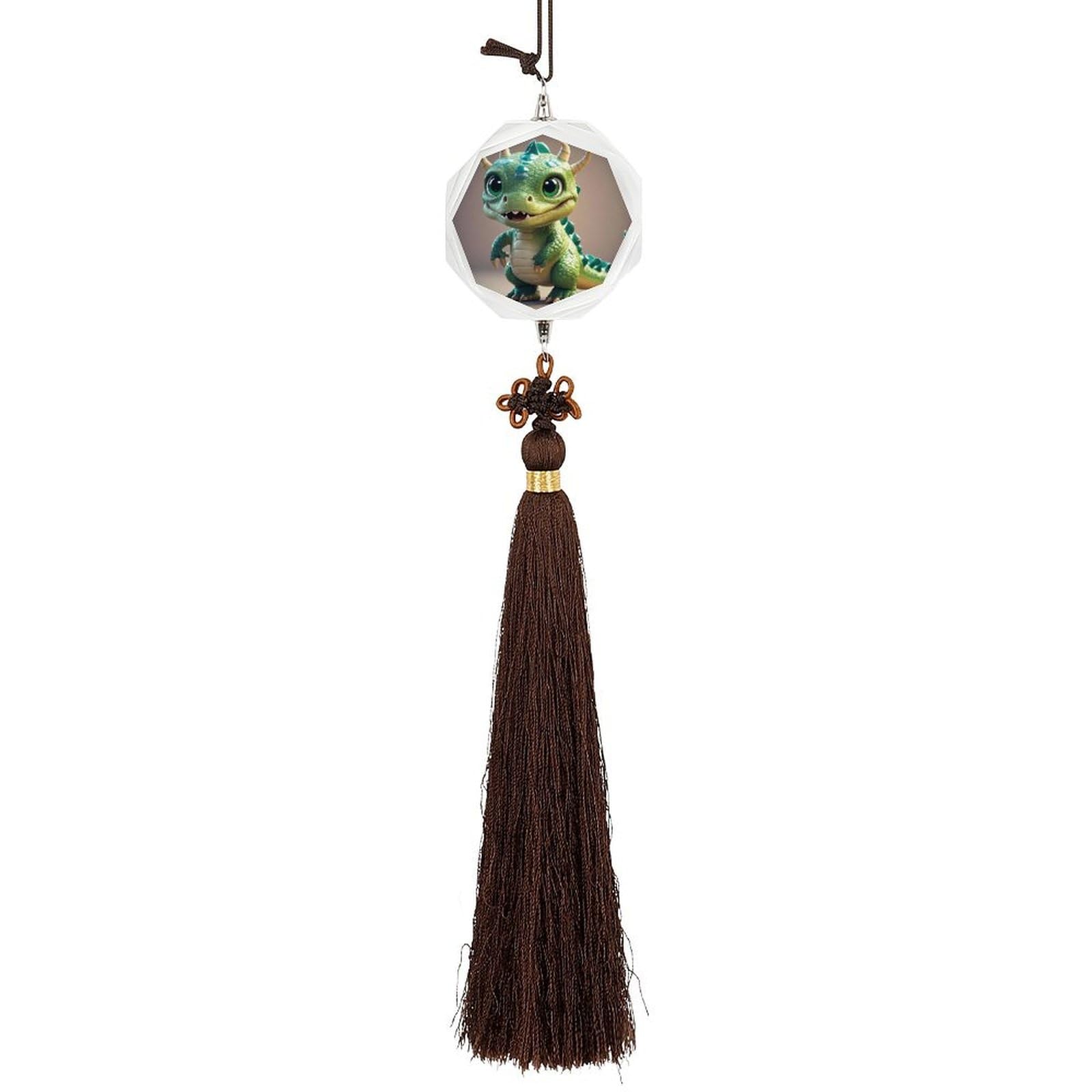 Crystal Auto Pendant Charms Hexagon Crystal Car Rear View Mirror Charms Cute Dinosaur Auto Hanging Interior Ornament Pendant Car Interior Accessories for Women Men CarCharms Decor