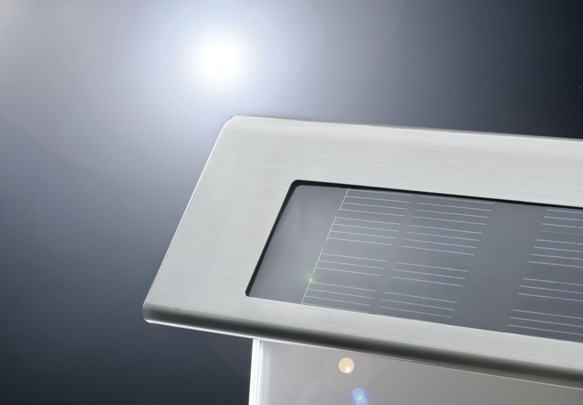 Specjalna lampa solarna numer domu IP44 LED 1 x 0,2 W plama/Wh stal nierdzewna/ACR