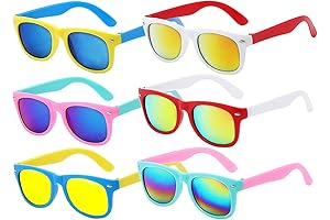 6 Pack Kids Sunglasses Bulk with UV Protection, Perfect for Summer Outdoor Activities