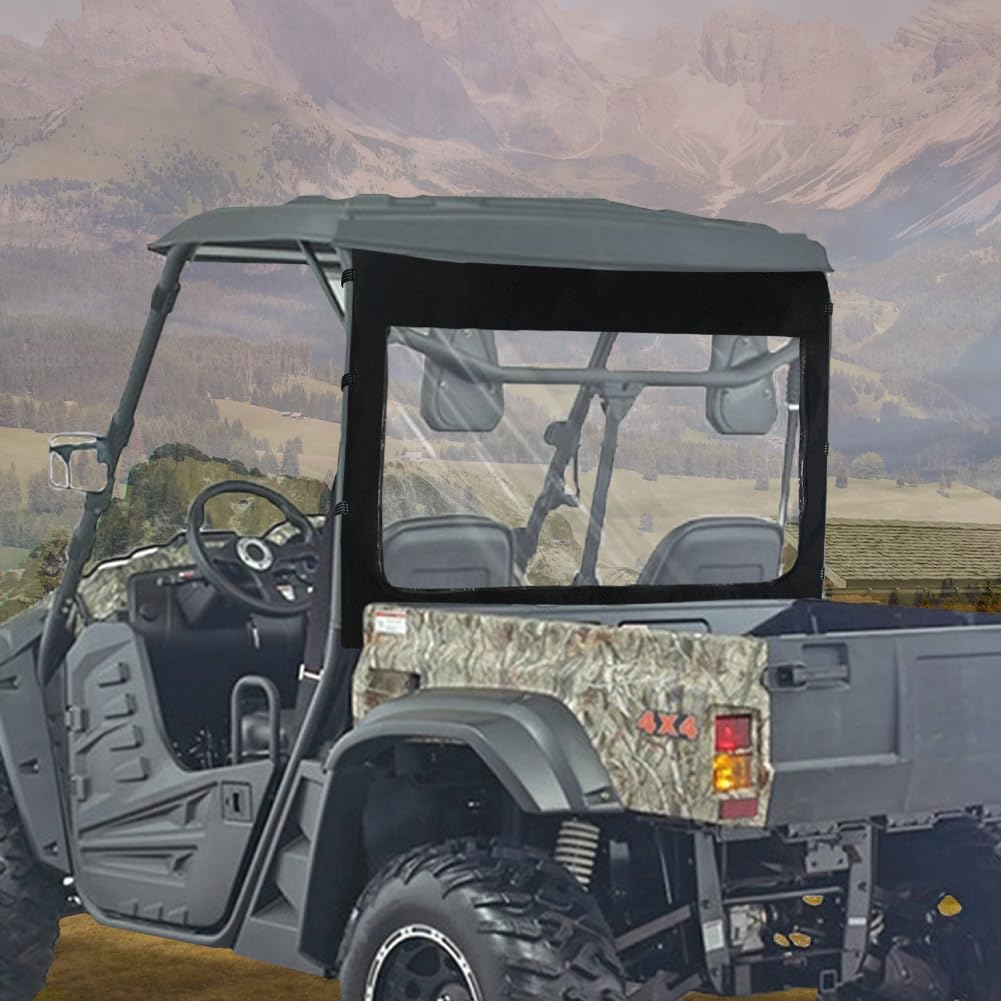 Axis 500/700 Rear Window Soft Windshield,UTV Back Window with Zipper Open Compatible with Hisun 500 700 Massimo MSU 500 700 Co leman 500 700 UTV Accessories Protect Cab