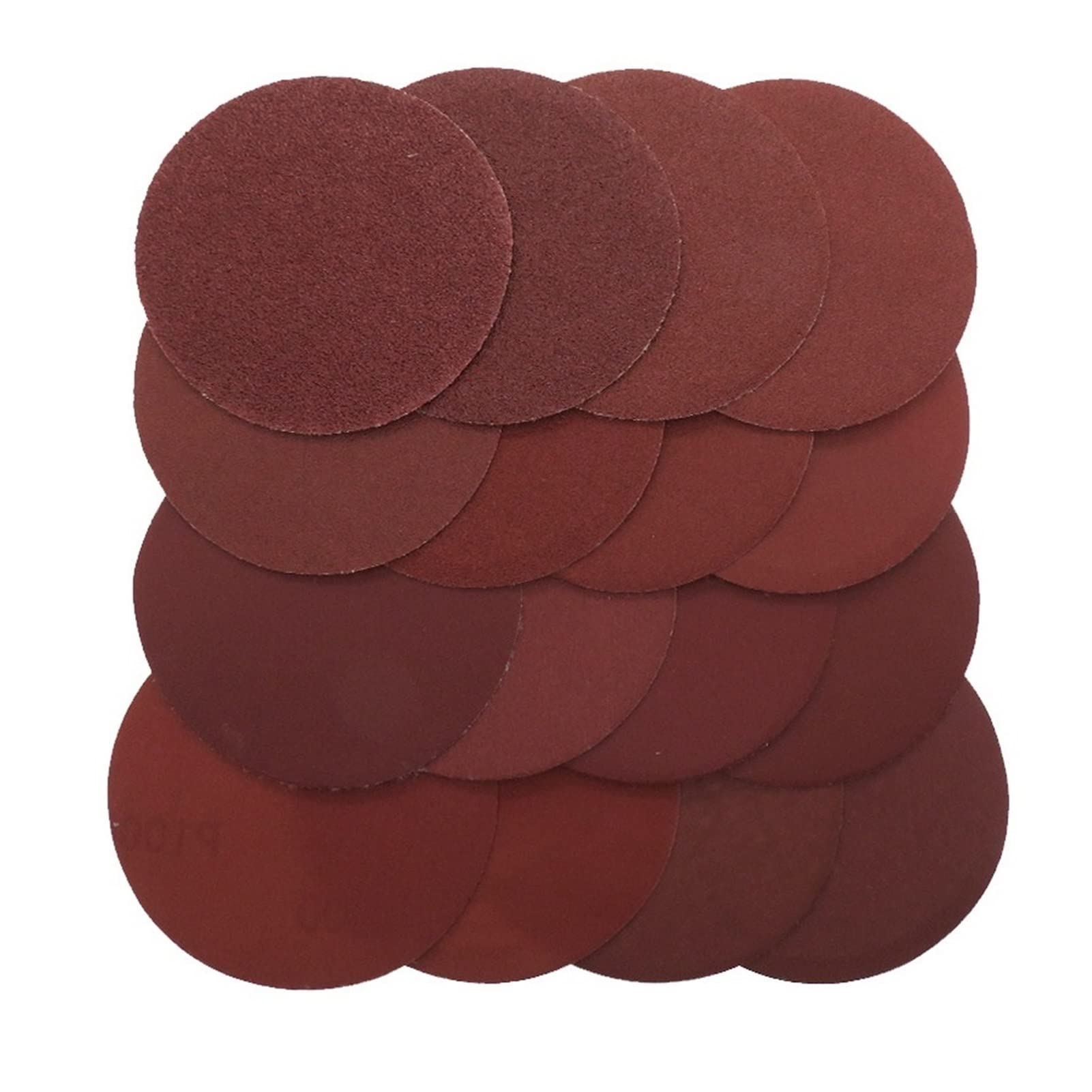 Papel de lija abrasivo ZSBLXHHJD 4 "100mm Alumina seca 60 a 2000 Gancho de grano y papel de lija de bucle Abrasivo Disco for el metal y la lijación y el pulido de madera de metal