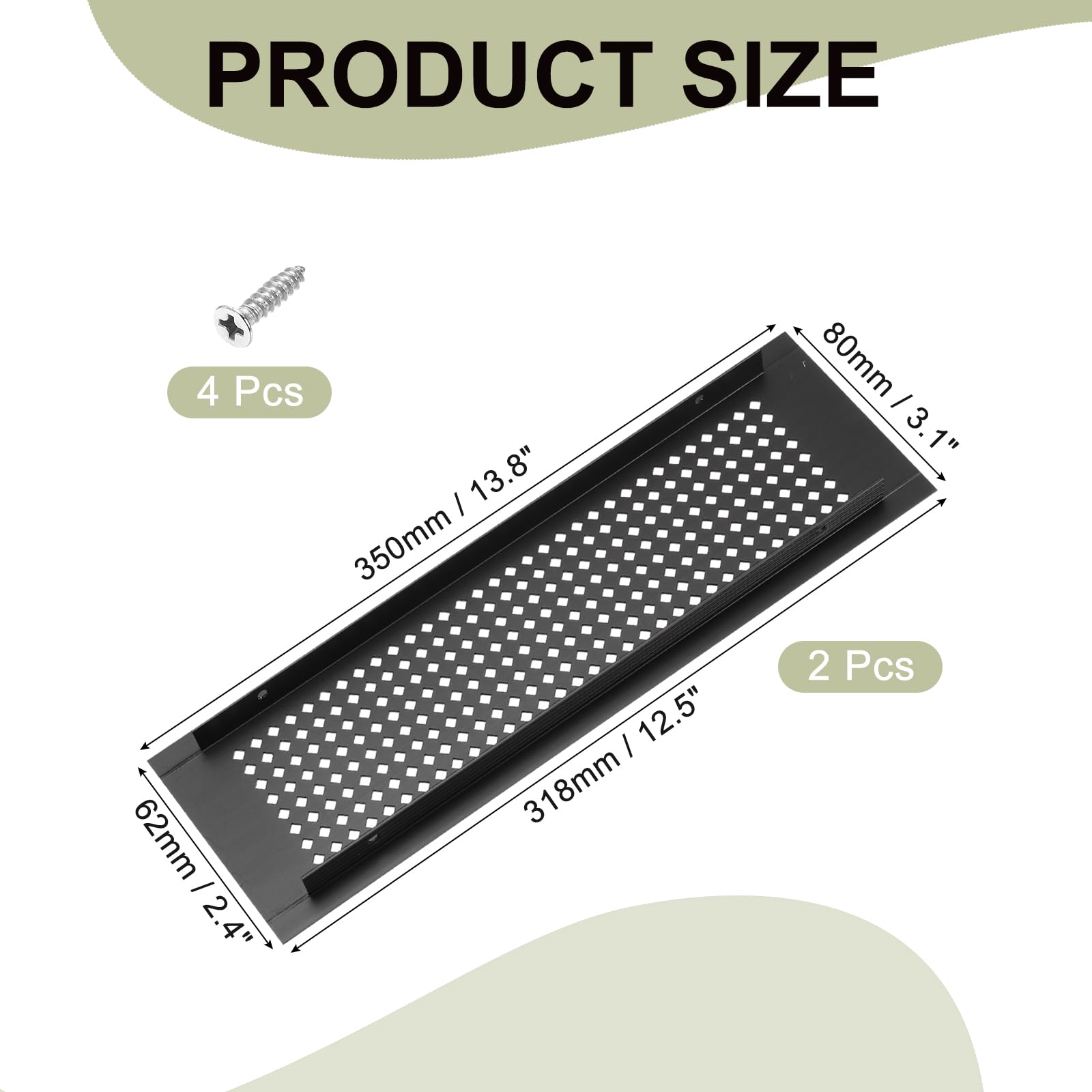 PATIKIL 14 x 3 Inch Door Air Vent Cover - Image 2