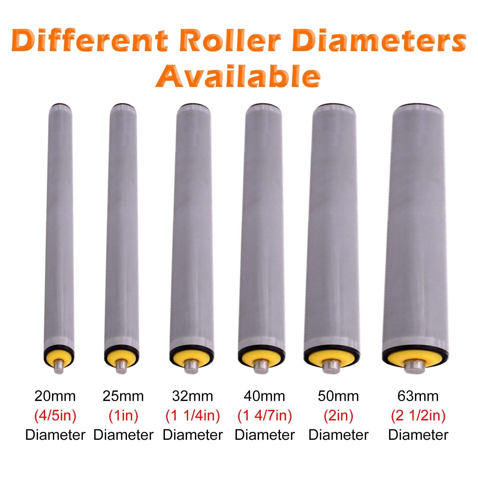 Nastro Rullo Trasportatore Set Di 5 Rulli Per Nastri Trasportatori In Plastica, Rulli Industriali Senza Alimentazione, Rulli Di Ricambio Per Tavoli Di Alimentazione, Blu(Dia 32mm(1 1/4"),L 300mm/11.8i