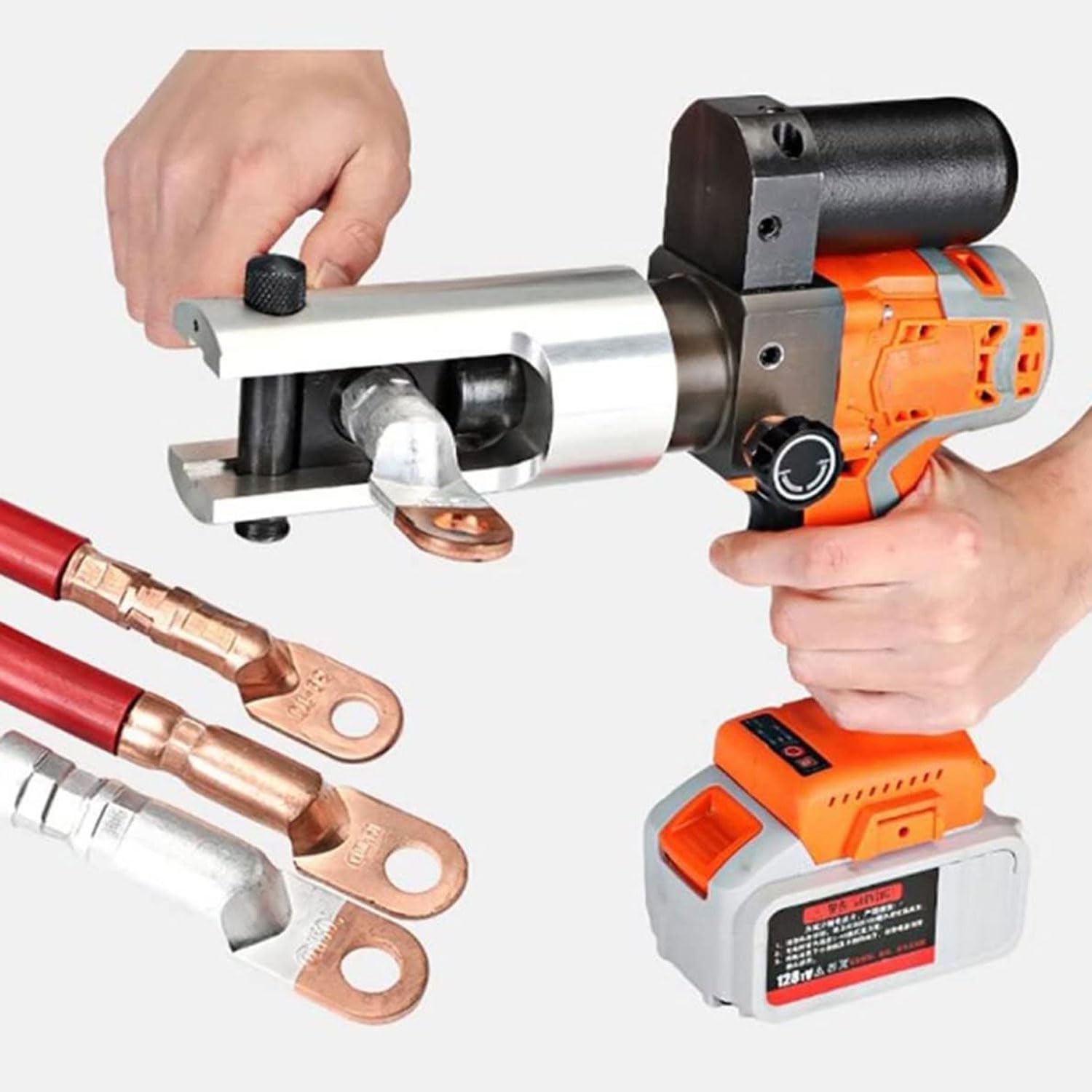 Pinza crimpatrice idraulica elettrica, connettore reversibile portatile a 360°, utensili per crimpare cavi Con 11 stampi, kit connettore idraulico per tubi in acciaio inossidabile, PEX, rame