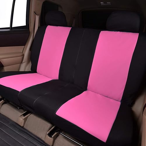 Miniatura 3 de Flying Banner Paquete combinado de fundas de asiento de automóvil, camión, SUV (fundas de asiento + alfombrillas, rosa)