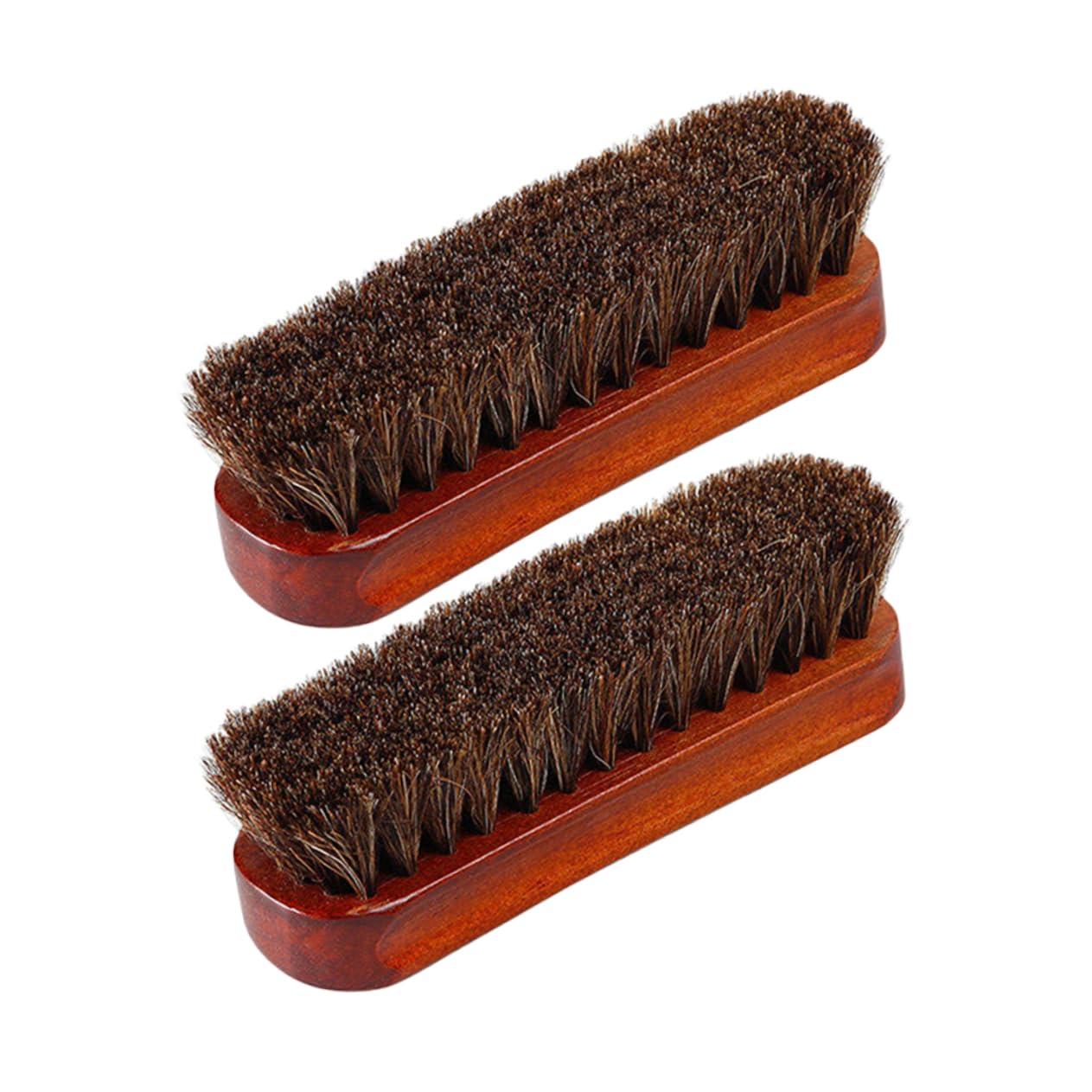 FOMIYES Cepillo De Madera para Pelo De Caballo Limpiador De Zapatos Cepillo para Pulir Zapatos De Limpieza De Cerdas De Pelo Kit De Limpieza De 2 Piezas x 4