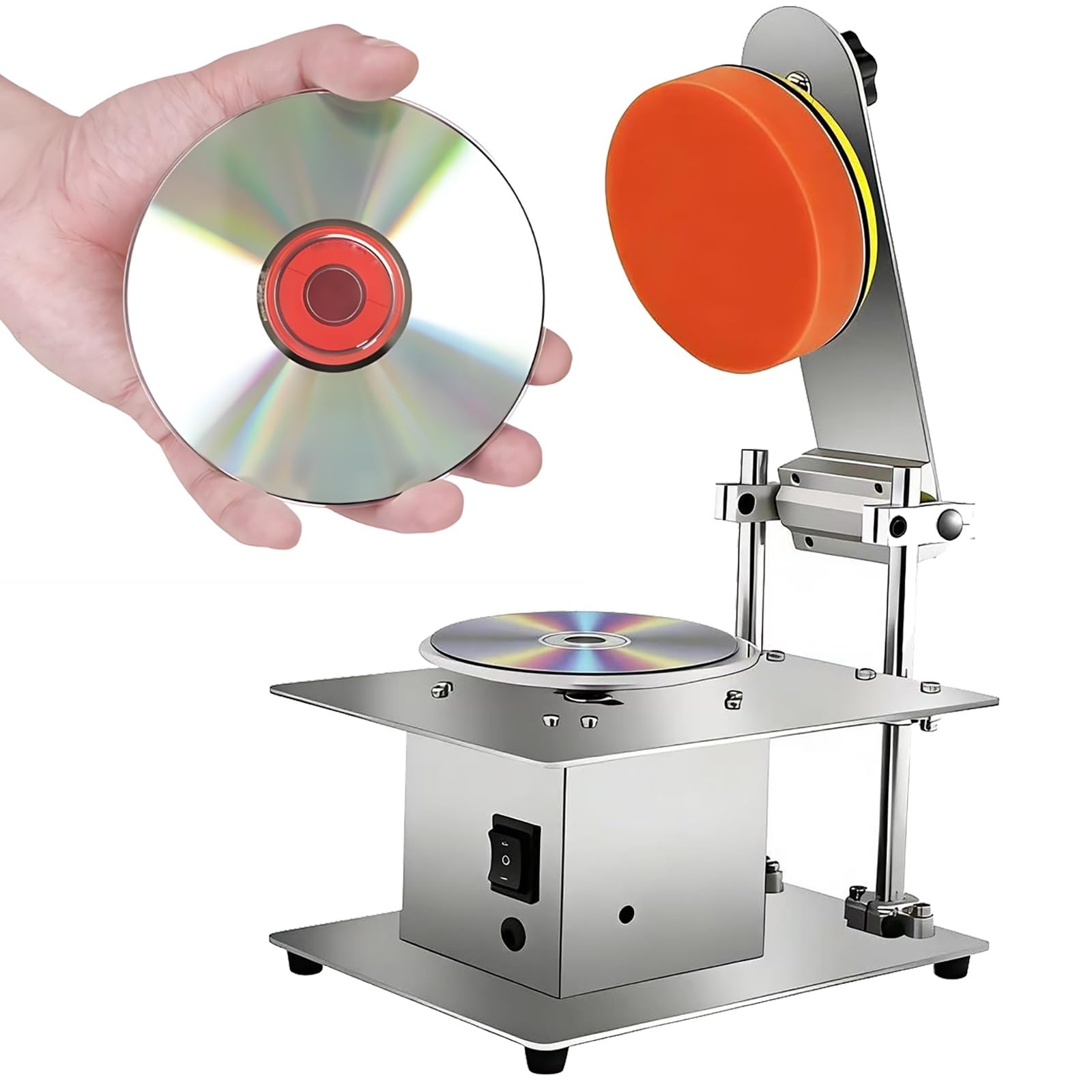 Lucidatrice semiautomatica a disco, 7 velocità, 6000r/min, macchina per la pulizia di riparazione DVD/CD, riparazione graffi ossidazione illeggibile
