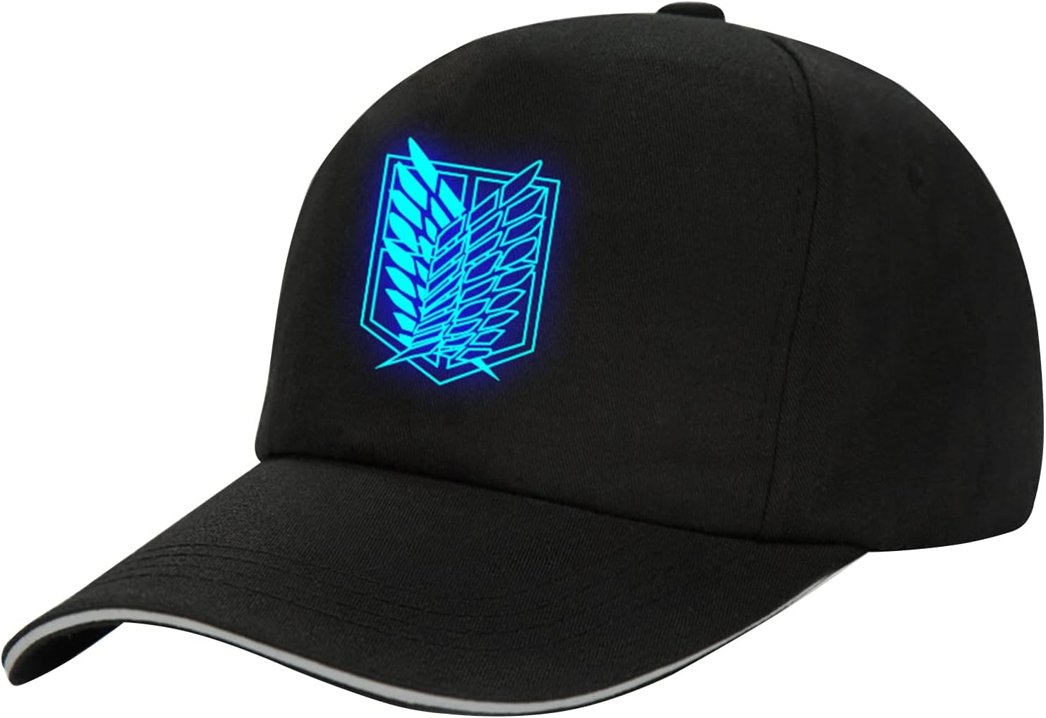 Anime Baseball Cap, Low Profile Baseball Cap Adjustable Cotton Baseball Caps for Outdoor Travel Hiking Black, 3X-Small