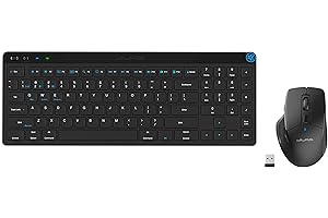 JLab Go Work Bundle Wireless Keyboard and Mouse with Bluetooth 5.0, Rechargeable...