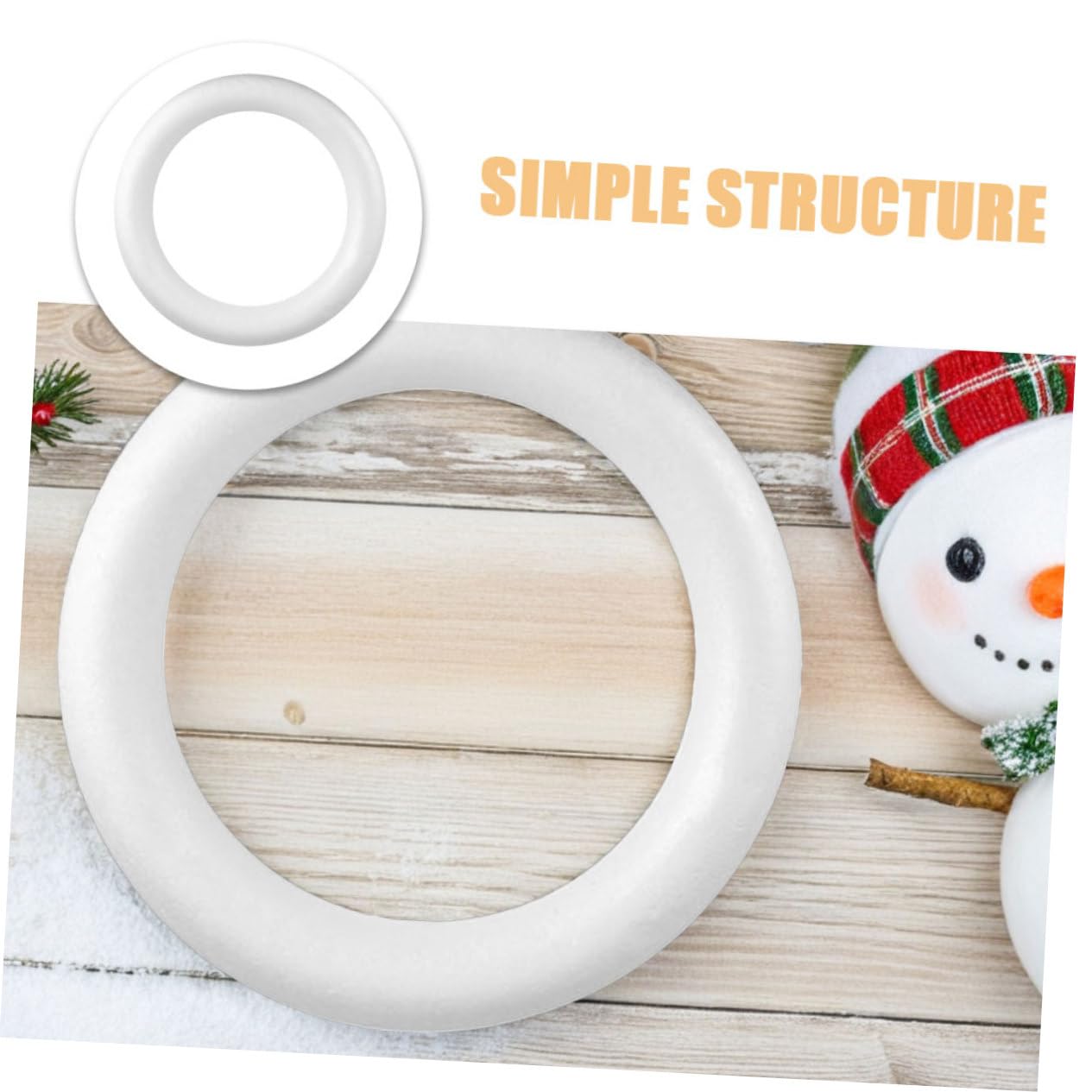 SOLUSTRE 3pièces Kit Couronne Noël Anneaux Mousse Ronds pour Décorations Fêtes Mariages Lot de Cercles DIY
