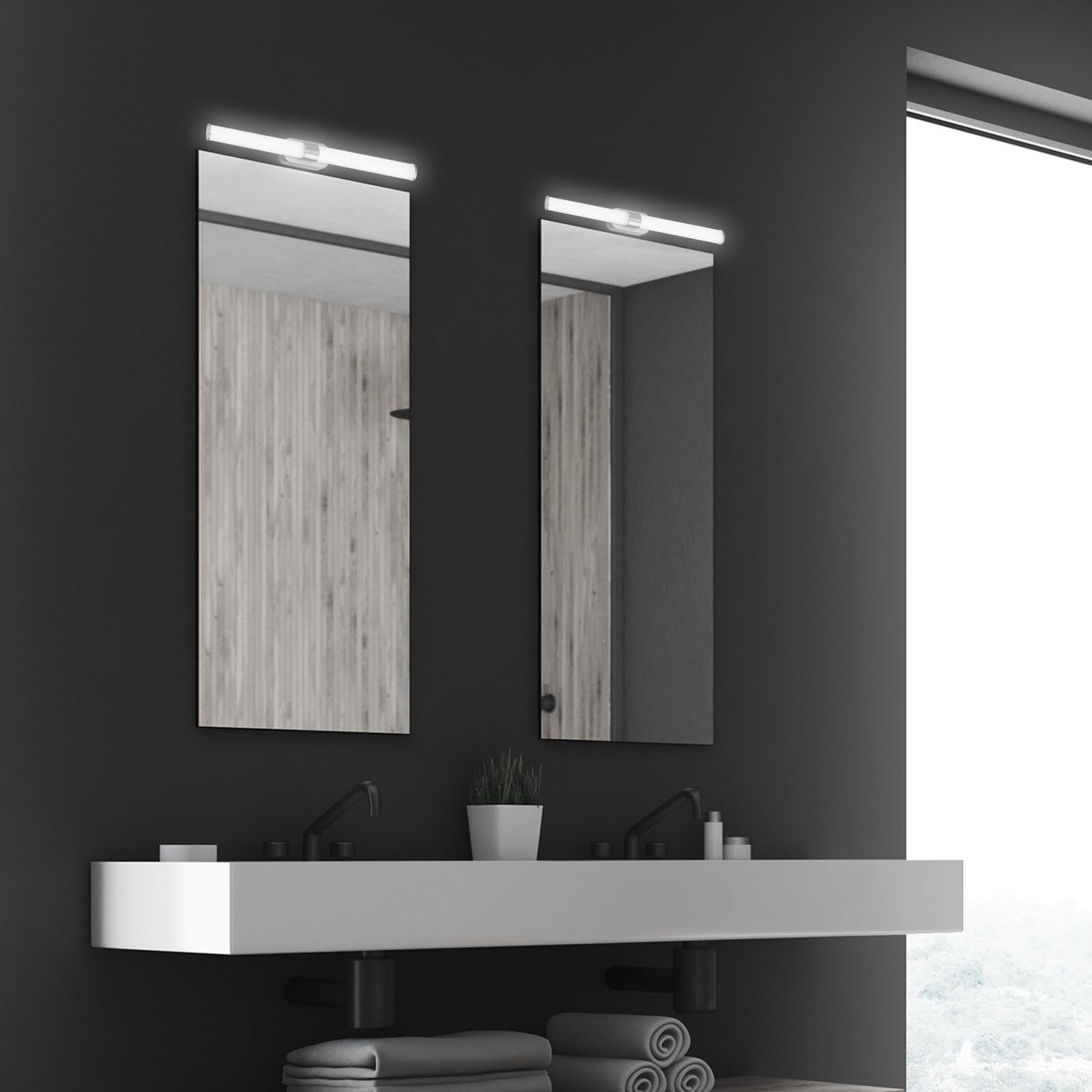 BRILONER - LED Bathroom Mirror Light, 2 In 1 Mount, Cabinet Light, Wall - View #4