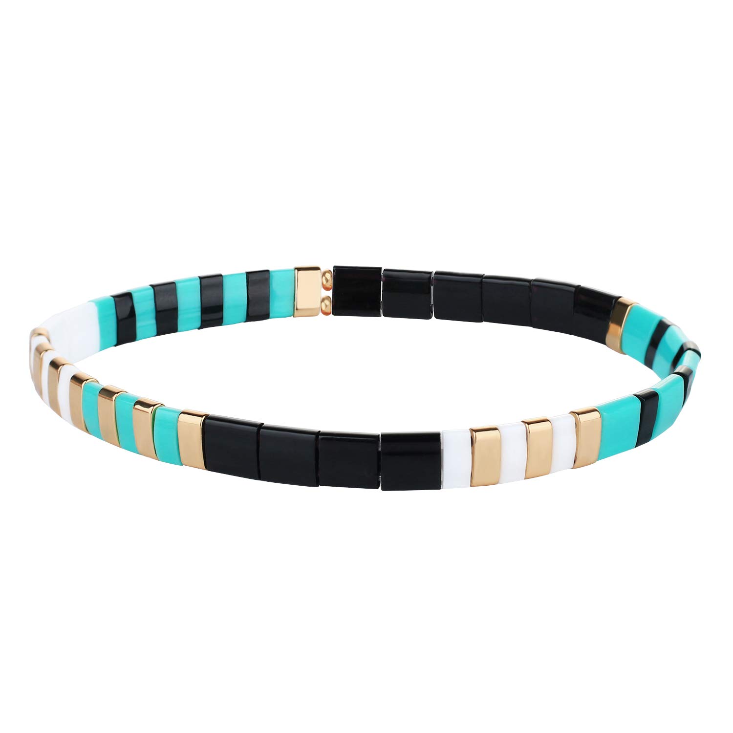 KELITCH Minimalistisch Damen Perlen Wrap Armband Natürliche