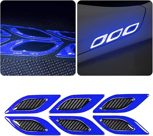 Adhesivo 3D de rayas reflectantes fuertes para parachoques de auto, 6 calcomanías de protección de advertencia de visibilidad nocturna de seguridad,