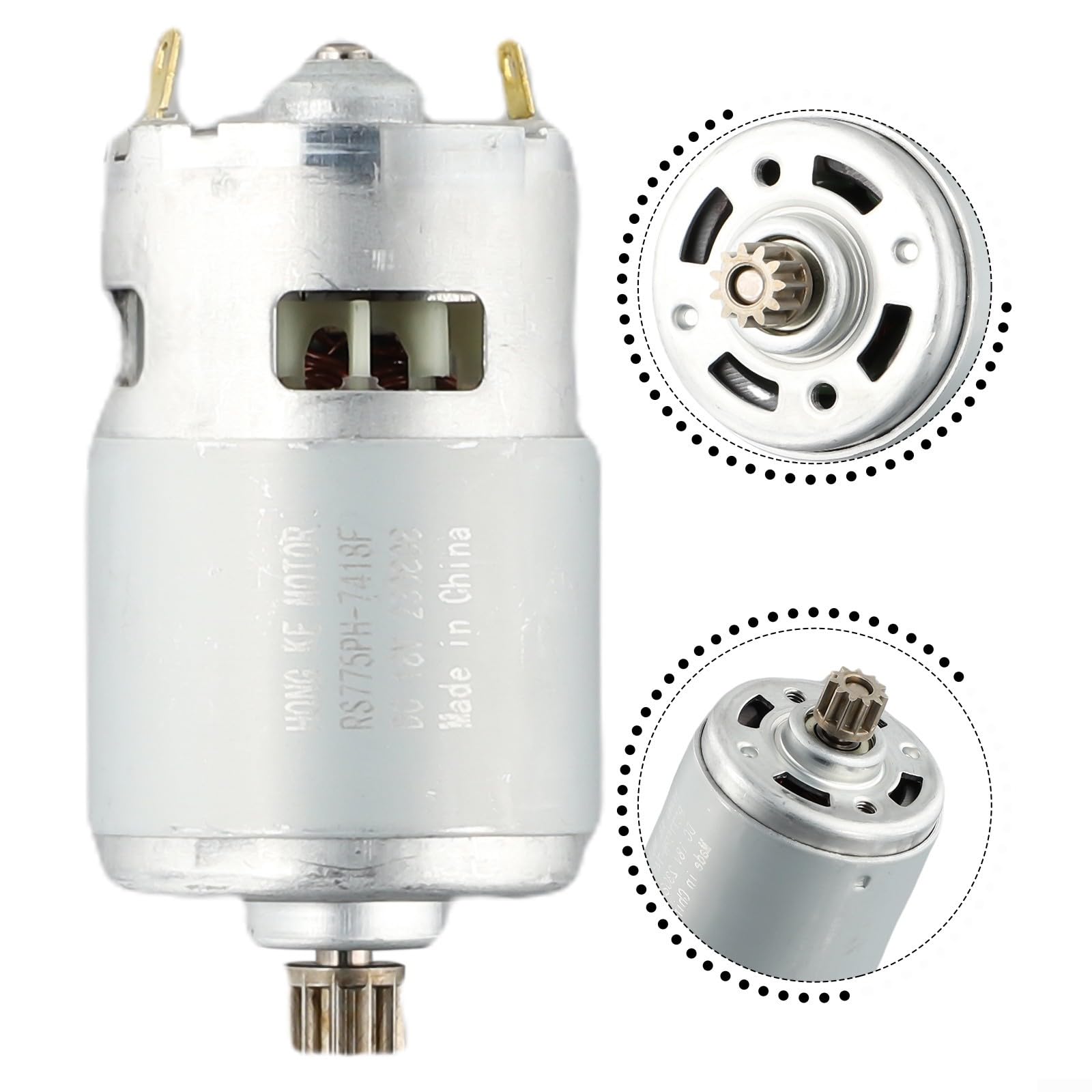 RS775 Moteur 11 dents pour scie sabre électrique 18 V avec technologie de refroidissement pour une performance optimale