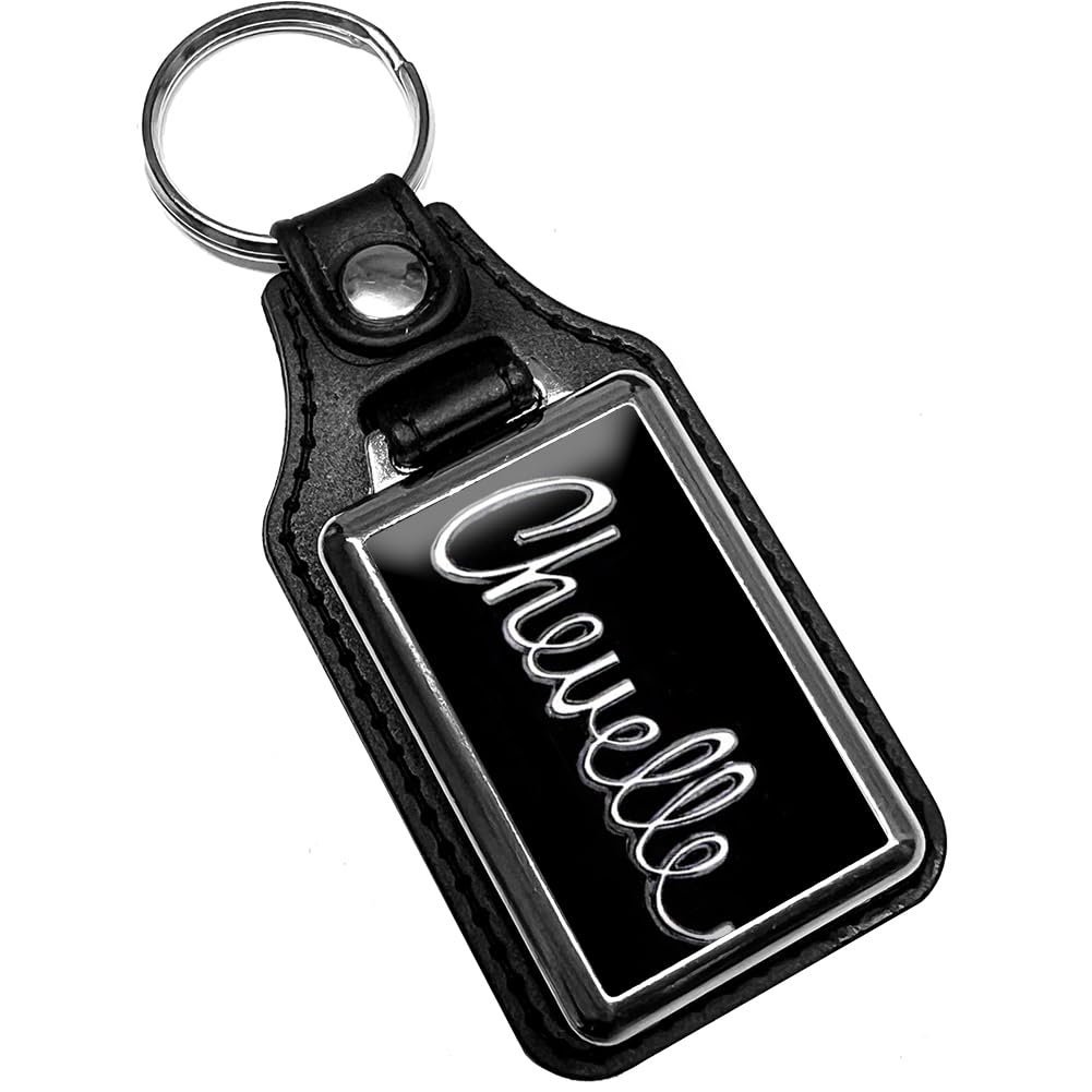Brotherhood 1970 Compatible with Chevelle Black Emblem Design Keychain Car Keyring For Men and Women