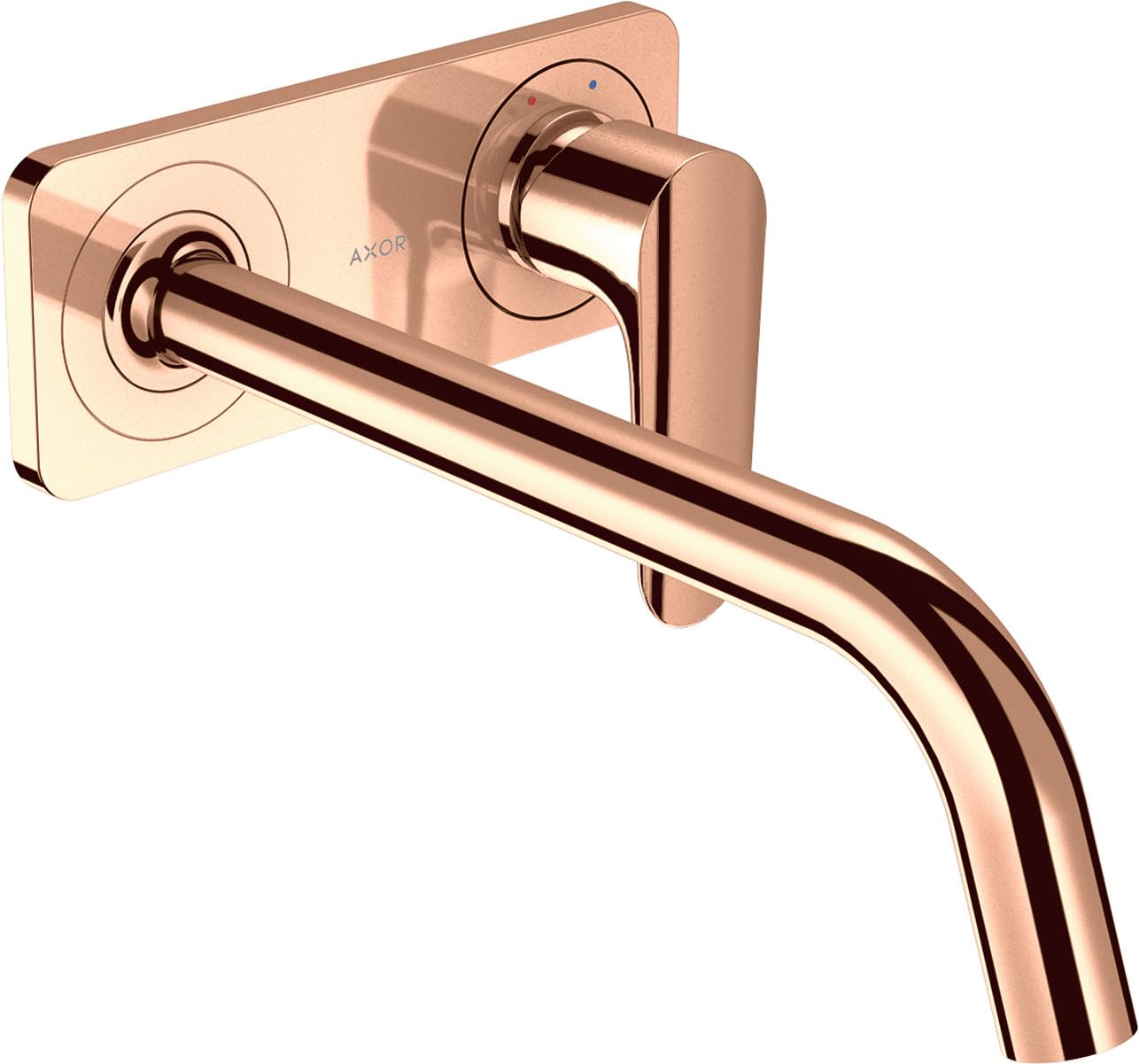 Hansgrohe Axor Citterio M ハイフローサーモスタットフラッシュマウント、カラー:ブラッシュドレッドゴールド