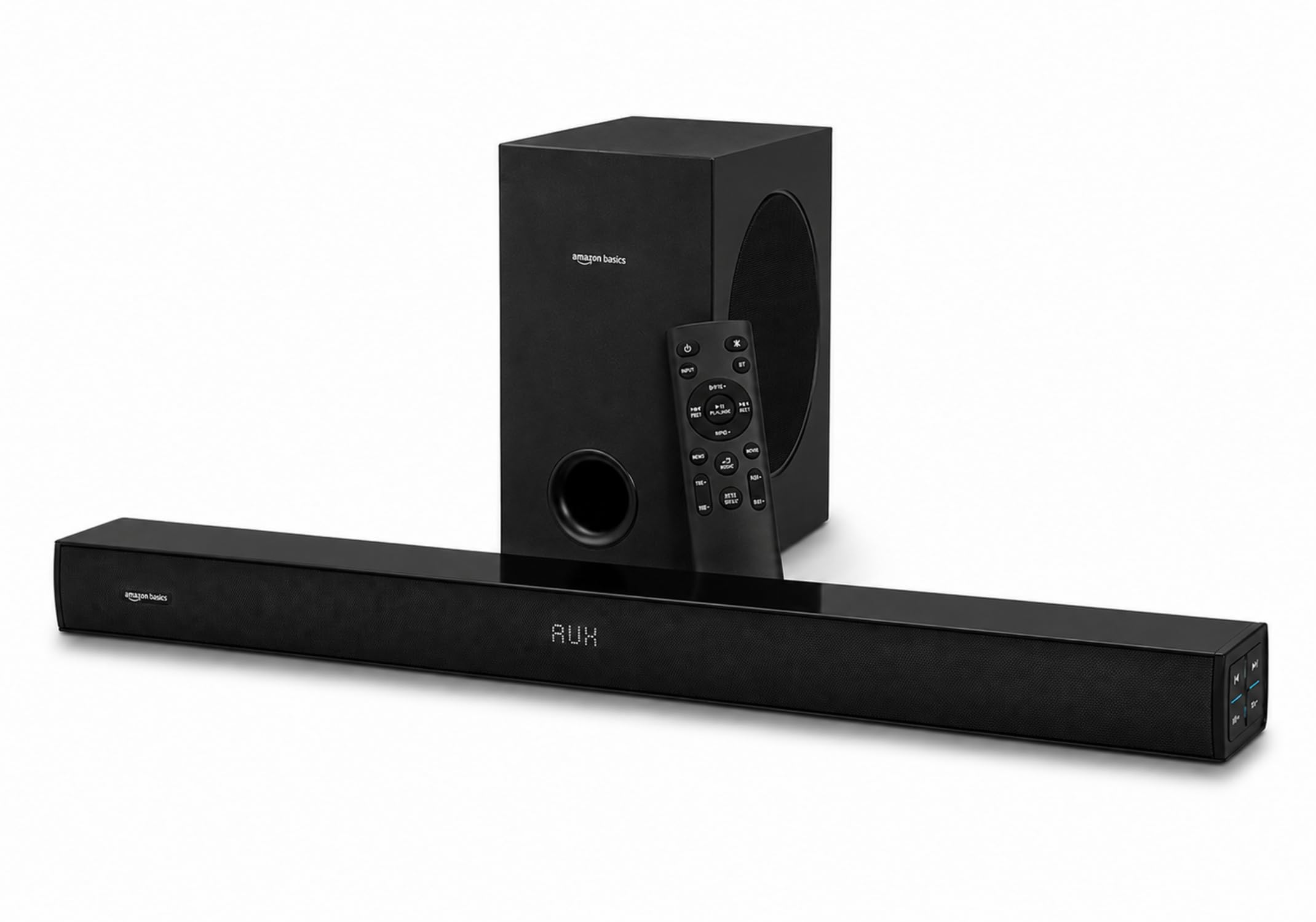 amazon basics 160W Soundbar with Subwoofer, 2.1 Channel Sound System for TV, 6.5" Bass Driver, HDMI ARC, Optical, Bluetooth 5.3, USB, AUX, Remote Control, Black-image-26