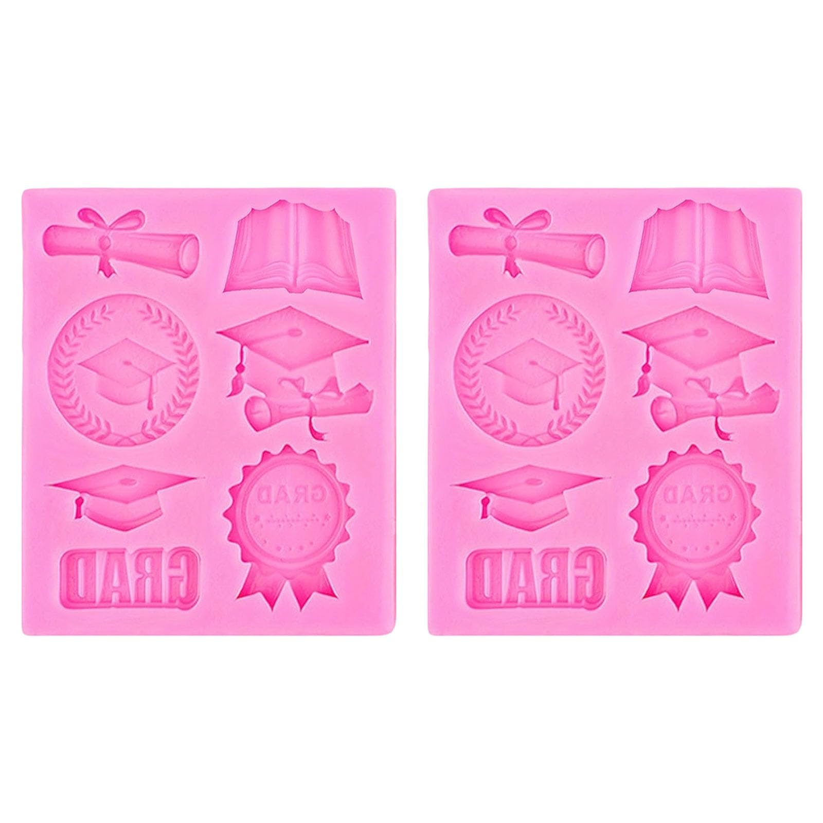 Whoasyst Silicone Baking Molds with Unique Graduation Cap Design Safe Baking Accessories for Crafting Treats Release Mold