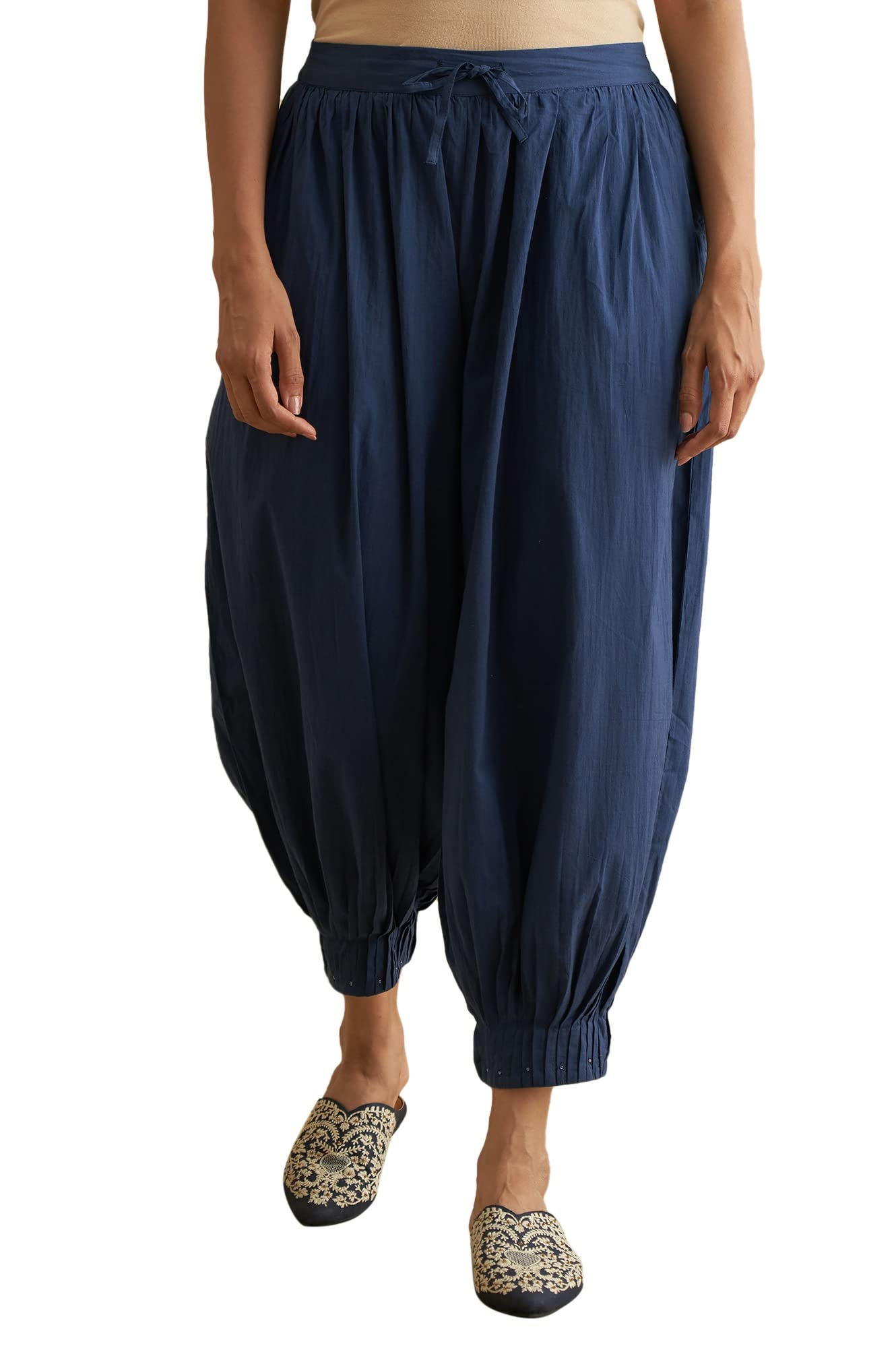 w for woman Women High Rise Folksong Pure Cotton Strechable Salwar |Patiala Regular Fit Pants-picture-40