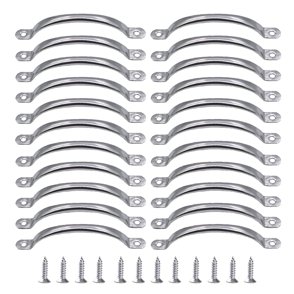 30 Pcs Cabinet Drawer Pulls Handle,5'' Stainless Steel Barn Door Pulls, Cabinet Handles Brushed Nickel,Handles for Kitchen Cabinets Drawer Handles