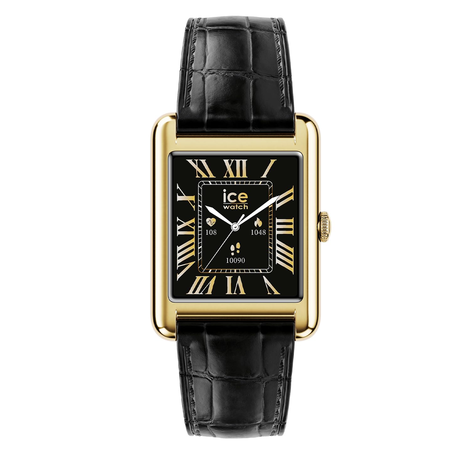 ICE-WATCH - ICE Smart TKS 2.0 Gold Black Croco - Women's smartwatch with Leather Strap - 025285 (1,41 inches)